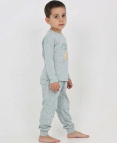 Resim Toontoy Kids Toontoy Erkek Çocuk Kaplumbağa Baskılı Pijama Takım Yeşil 