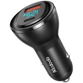 Resim Cc-5670 95w 1xtype-c 1xusb Girişli Dijital Göstergeli Araç Çakmak Şarji, Siyah 