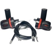 Resim HSGL Bisiklet Vites Kolu Kırmızı Noktalı 3x7 Uyumlu 