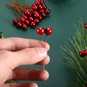 Resim DIY Çelenkler ve Ev Dekorasyonu için 100-Lü Paket Glam Stil Yapay Kırmızı Çilekler - Noel, Yılbaşı, Halloween, Paskalya, Şükran Günü için Mükemmel - Köpük Malzeme, Elektrik veya Tüy Gerektirmez 