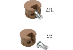 Resim Ayder Mobilya Aksesuarları Gömme Raf Pimi Sunta Diş Krem (18 mm Sunta) 