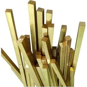 Resim 20 mm Kare Pirinç Çubuk - 1 METRE 