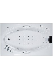 Resim Waterway Boston Jakuzi 182x115 H:63 President Hidromasaj Sistemli Küvet Gövde Metal Ayak Dört Yön Panel 