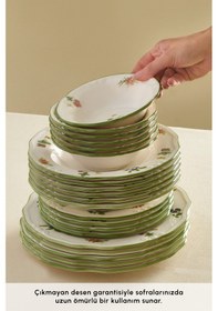 Resim Emsan Majestic 24 Parça 6 Kişilik Yemek Takımı Renkli 