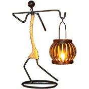 Resim Gajeena Vintage Demir Şamdan - Dekoratif Fener Tasarımı, Mumluk Mum Dahil Değil 