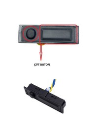 Resim Nissan Juke Bagaj Açma Düğmesi Çift Buton 2010-11-12-13-14-15-16-2017 1 Adet / Siyah 