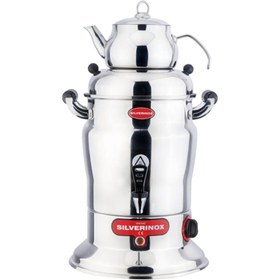 Resim Işıkgaz Silverinox Çay Semaveri 7 Lt. Bir Demlik 