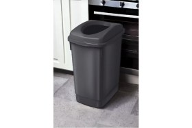 Resim Siyah 27 Litre Banyo ve Ofis Çöp Kutusu, Geri Dönüşüm Için Uygun 