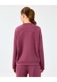 Resim Skechers W Lounge Loose Crew Neck Sweatshirt Kadın Bordo Sweatshirt S2510052-3877 Bordo 