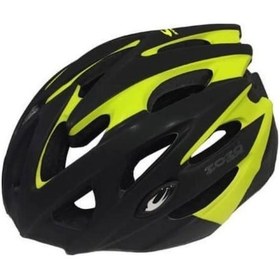 Resim Zozo Mv29 Işıklı Kask Siyah/Lime M 