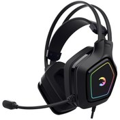 Resim Mihawk Pro 7.1 Surround Hi-Fi RGB Titreşimli Siyah Oyuncu Kulaklığı Gamepower