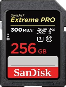 Resim SanDisk Extreme PRO SDHC UHS-II Hafıza Kartı V90 256 GB (300 MB/s, 8K, 4K ve Full-HD Video Kaydı, RescuePRO Deluxe, Darbeye Dayanıklı, Isıya Dayanıklı, Su Geçirmez ve Röntgen Korumalı) 