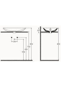 Resim Isvea Sistemay Tezgah Üstü Lavabo 60 CM 