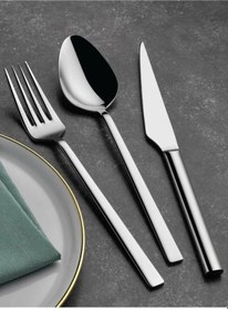 Resim Arsel Alize Sade 304 Kalite Paslanmaz Çelik 24 Parça 6 Kişilik Çatal Kaşık Bıçak Seti Günlük & Misafir Gümüş 