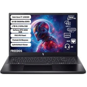 Resim Acer Nitro V 15 ANV15-51 NH.QNBEY.002+161 i7-13620H 16 GB 1 TB SSD 6 GB RTX4050 15.6" Dos Dizüstü Bilgisayar 