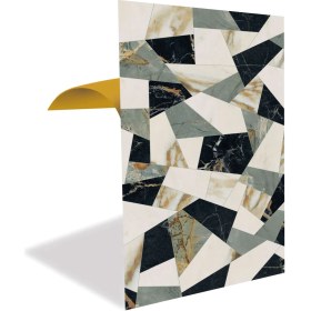 Resim Tink Kendinden Yapışkanlı Üçgen Kırımlı Mermer Desenli Pvc Panel 41X62 cm (4 Adet) 1 M² 