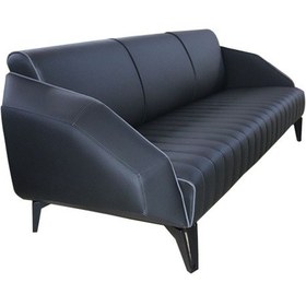 Resim Koltukstilim Sandro Black Üçlü Ofis Kanepe Ofis Bekleme Ofis Mobilyası Siyah 