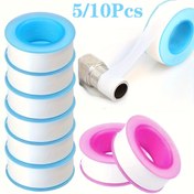 Resim 10 Adet PTFE Tesisat Bandı, Suya Dayanıklı Boru Sızdırmazlık Malzemesi, Beyaz Teflon Sızdırmazlık Bandı Duş Başlıkları ve Boru Bağlantıları İçin, PVC Malzeme, Kolay Uygulama 