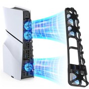 Resim Blackbird Game Center Hepu TP5-3538S PS5 Slim Disk Slim Dijital Konsolu İçin Soğutma Fanı Termometreli 