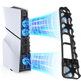 Resim Blackbird Game Center Hepu TP5-3538S PS5 Slim Disk Slim Dijital Konsolu İçin Soğutma Fanı Termometreli 