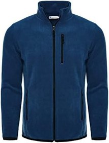 Resim Ghassy Co. Erkek Pro Rüzgar Geçirmez 5 Cepli Outdoor Tam Fermuarlı Polar Ceket 