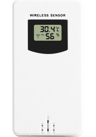 Resim Pazly Dijital Elektronik Sıcaklık Nem Sensörü Ölçer Higrometre Beyaz 