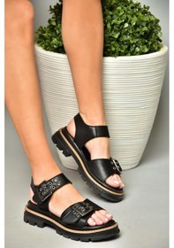 Resim Fox Shoes S996074009 Siyah Kadın Sandalet Siyah 