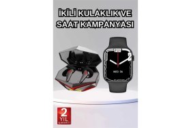 Resim Ceylan Adam Ikili Set Dev Kampanya Ucuz Kulaklık Ucuz Akıllı Saat Gürültü Önleyici Uzun Pil Ömrü 