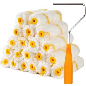 Resim 21/41 Boya Rulosu Seti, 4 inç Ultra İnce Lif Boya Rulosu, Yüksek Emicilik, Mini Kumaş Rulosu Seti, Hafif Metal Sap ve Ergonomik Plastik Sap, Duvar, Kaplama, Kapı ve Dolap Uygulamaları için Uygun 