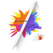 Resim ZMOBILE Ipad Air 10.9" 4. 5. Nesil Tablet Kalemi Avuç Içi Reddi Ve Eğim Özellikli Manyetik Şarjlı Kalem 