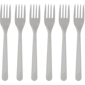 Resim Gümüş Plastik Çatal 