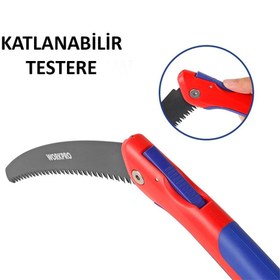 Resim WORKPRO WP333003 250mm Katlanabilir Profesyonel Ağaç Budama Testeresi 