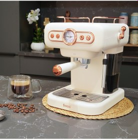 Resim Fressi EM-01 Ristretto Süt Köpürtücülü 20 Bar Basınçlı Espresso Latte Cappuccino Americano Makinesi 1.2 L 