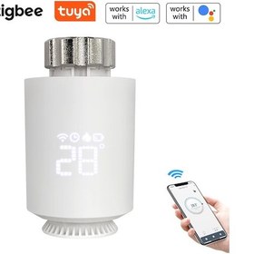 Resim Tuya Zigbee Termostatik Radyatör Vanaları Akıllı Kablosuz E22591 