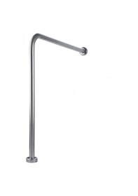 Resim Tema Engelli Yerden Duvara L Tipi Tutunma Barı Paslanmaz Gümüş 