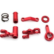 Resim Geeroyoo Traxxas 1/10 Rc Araçlar İçin Alüminyum Direksiyon Bellcranks Ve Servo Koruyucu Seti - 6845x Yedek Parça 