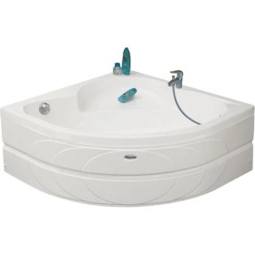 Resim Lorain Oturmalı Mini Oval Küvet 120 X 120, H43 (Gövde + Metal Ayak + Ön Panel) 