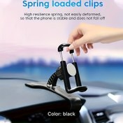 Resim Dönebilen Araba Gösterge Paneli Telefon Tutucu - Tüm Araçlar İçin Sağlam ABS Klipsli Montaj, Su Geçirmez Değil, Kolay Kurulum, Ayarlanabilir Görüş Açısı ve Kompakt Tasarım 