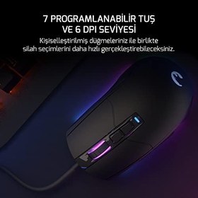 Resim Gamepower Kyojin 12.800dpı 7 Tuş Rgb Optik Gaming Oyuncu Mouse 