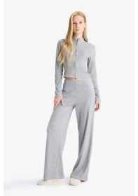 Resim Defacto Beli Lastikli Flare Fit Geniş Paça Eşofman Altı F0991AX25WN Gri 