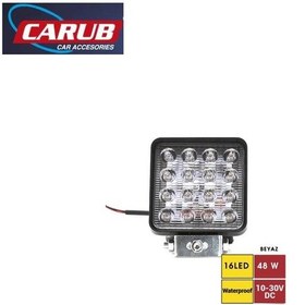 Resim ÇALIŞMA LAMBASI 16 LED KARE KUTU 10V-30V 48W CARUB BR3010577 