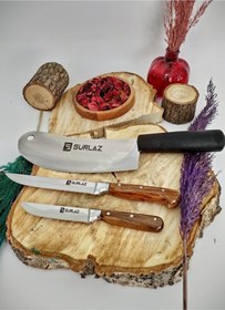 Resim Sürmene 3'lü Mutfak Seti Kahverengi - Siyah 