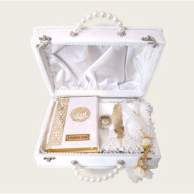 Resim Hediyelik Çeyizlik Hafız Boy Kuranı Kerim-beyaz 