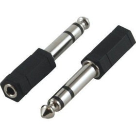 Resim 3.5mm To 6.3mm Stereo Jak Dönüştürücü Küçük Jakı Büyük Jaka Çevirir 3,5mm Dişi - 6,3mm Erkek 