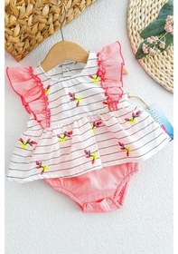 Resim Babymod Babymod Çiçek Işlemeli Kız Bebek Tulum 