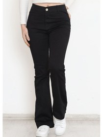 Resim Mokashopin - Cepsiz İspanyol Paça Kot Pantolon Siyah - 12606.143 001 