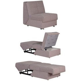 Resim Kilim Mobilya Robin Tek Kişilik Yatak Olabilen Koltuk Açık Kahverengi Açık Kahverengi 