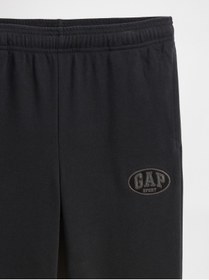 Resim GAP Erkek Çocuk Siyah VintageSoft Terry Sport Logo Jogger Eşofman Altı 