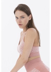 Resim Maraton Active Slimfit Kadın V Yaka Kolsuz Koşu Gül Bra 813089-Gül 