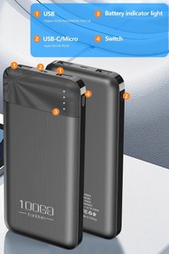 Resim Genel Markalar Earldom PB63 10.000 mAh 2 Adet 10W USB Çıkışlı Powerbank - Siyah 